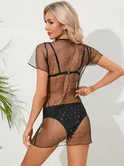 Vestido semitransparente