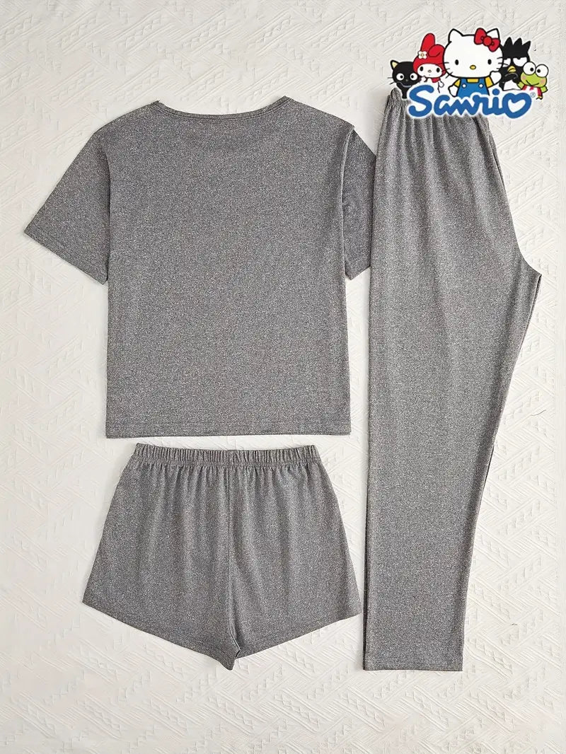 PIJAMA HELLO KITTY CAMISA MANGA CORTA Y PANTALON LARGO