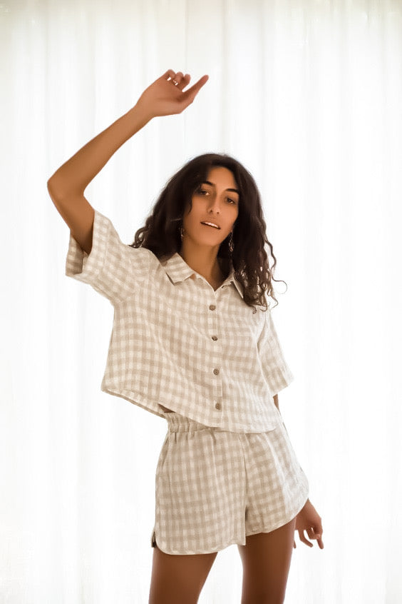 Conjunto de blusa manga 3/4 y short by La Beauté