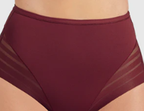 Panty faja clásico con control moderado de abdomen y bandas en tul