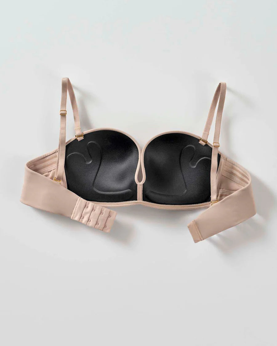 Brasier strapless antigravedad de realce alto sin arco