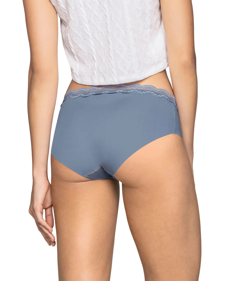 Panty hipster con encaje en cintura tiro medio