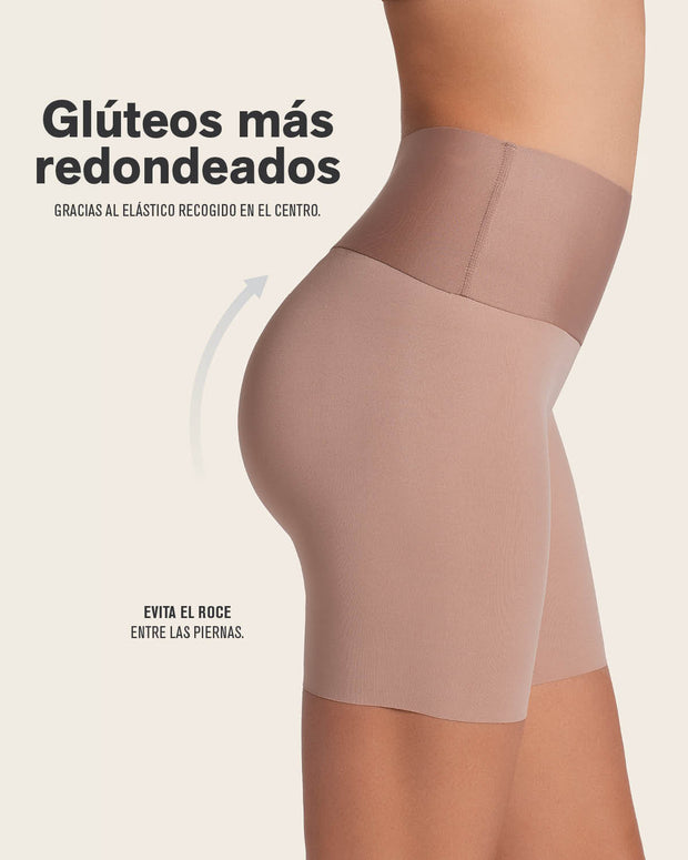 Short de control moderado aspecto invisible con fajón antideslizante