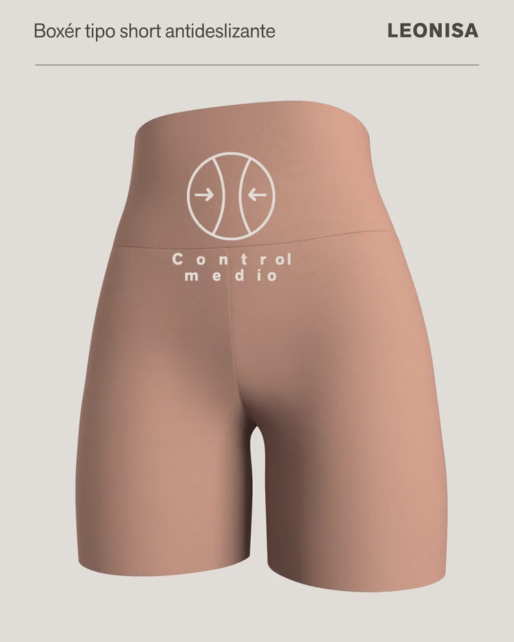 Short de control moderado aspecto invisible con fajón antideslizante