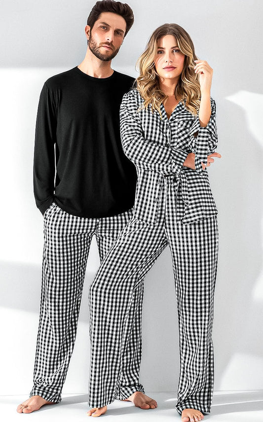 Conjunto de blusa y pantalón de manga larga