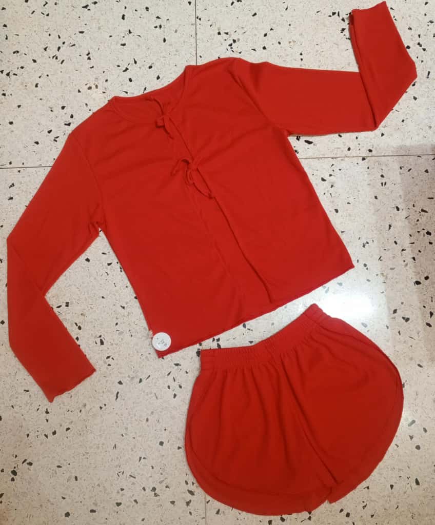 Conjunto blusa manga larga y short by La Beauté